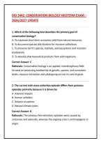 Bio 3442&colon; Conservation Biology Midterm Exam &ndash; 2026&sol;2027 Update