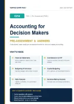 WGU C214 Accounting for Decision Makers &lpar;PVAC&rpar; &mdash; Pre-Assessment Exam Practice Questions and Answers&comma; Western Governors University