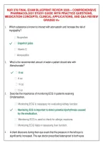 Nur 378 Final Exam Blueprint Review 2026 &ndash; Comprehensive Pharmacology Study Guide With Practice Questions&comma; Medication Concepts&comma; Clinical Applications&comma; And Q&A Review Graded A&plus;