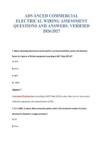 Advanced Commercial&NewLine;Electrical Wiring Assessment&NewLine;Questions And Answers&period; Verified&NewLine;2026&sol;2027