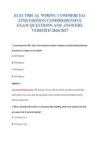 Electrical Wiring Commercial Exam Bundle Questions With Verified Answers