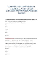 Comprehensive Commercial&NewLine;Electrical Wiring Exam&NewLine;Questions And Answers&period; Verified&NewLine;2026&sol;2027