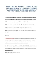 Electrical Wiring Commercial&NewLine;Comprehensive Exam Questions&NewLine;And Answers&period; Verified 2026&sol;2027