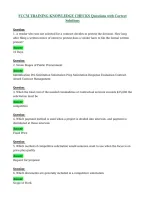 FCCM TRAINING KNOWLEDGE CHECKS Questions with Correct Solutions