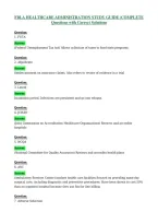 Fbla Healthcare Administration Study Guide &lpar;Complete Questions With Correct