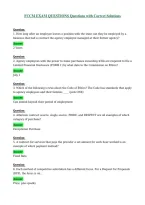 FCCM EXAM QUESTIONS Questions with Correct Solutions