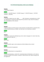 FCCM EXAM Questions with Correct Solutions