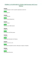 FEDERAL AVIATION REGULATIONS &lpar;FARS Questions with Correct Solutions