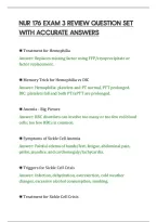 Nur 176 Exam 3 Review Question Set&NewLine;With Accurate Answers&NewLine;