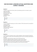 Nur 202 Exam 4 Updated Actual Questions And&NewLine;Correct Answers