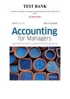 Test Bank for Accounting for Managers&colon; Interpreting Accounting Information for Decision Making&comma; 5th Edition by Paul Collier Chapter 1-18 &vert; All Chapters