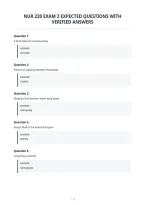 Nur 220 Exam 2 Expected Questions With&NewLine;Verified Answers&NewLine;