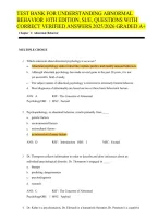 Understanding Abnormal Behavior 10th Edition Test Bank &vert; Sue &vert; Abnormal Psychology
