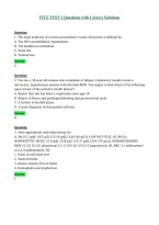 FITZ TEST 1 Questions with Correct Solutions