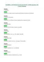 FLORIDA 2-20 INSURANCE EXAM STUDY GUIDE Questions with Correct Solutions
