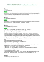 FITOUR PRIMARY GROUP Questions with Correct Solutions