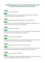 Florida Ornamental And Turf Pesticide Applicator Licensing Guide Questions With