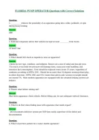 FLORIDA PUMP OPERATOR Questions with Correct Solutions