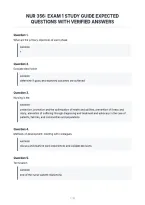 Nur 356&colon; Exam 1 Study Guide Expected&NewLine;Questions With Verified Answers