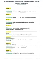 145 Anorexia Case Diagnosis and Care Planning Exam 2026&colon; 67&NewLine;Questions and Answers