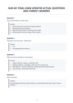 Nur 401 Final Exam Updated Actual Questions&NewLine;And Correct Answers&NewLine;