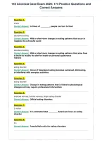 145 Anorexia Case Exam 2026&colon; 174 Practice Questions and&NewLine;Correct Answers