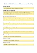 Test &num;3- RNSG 1105 Questions with Correct Answers &lpar;Grade A&plus;&rpar;