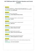150 TCRN Exam 2026&colon; 474 Practice Questions and Correct&NewLine;Answers