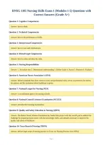 RNSG 1105 Nursing Skills Exam 1 &lpar;Modules 1-5&rpar; Questions with&NewLine;Correct Answers &lpar;Grade A&plus;&rpar;