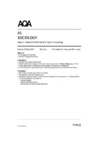 aqa as level 2026  sociology paper 2 