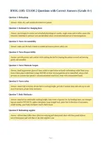 RNSG 1105- EXAM 2 Questions with Correct Answers &lpar;Grade A&plus;&rpar;