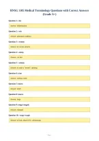 RNSG 1105 Medical Terminology Questions with Correct Answers&NewLine;&lpar;Grade A&plus;&rpar;