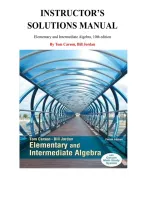 Instructor's Solutions Manual for Elementary and Intermediate Algebra&comma; 4th edition by Tom Carson&comma;  Bill Jordan Chapter 1-12 &vert; All Chapters