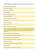 RNSG 1105 Exam 3 Questions with Correct Answers &lpar;Grade A&plus;&rpar;