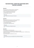 Nur 600 Exam 1 Expected Questions With&NewLine;Verified Answers&NewLine;