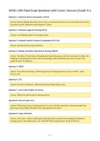 RNSG 1105 Final Exam Questions with Correct Answers &lpar;Grade A&plus;&rpar;