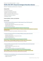 NURS 5433 FNP II Renal & Urological Review&colon; 70 Questions &lpar;PDF&rpar; &vert; 2026&ndash;2027 &vert; University of Texas at Arlington