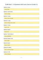 Scribe Quiz 3 - GI Questions with Correct Answers &lpar;Grade A&plus;&rpar;&NewLine;