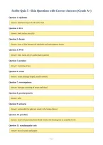 Scribe Quiz 5 - Skin Questions with Correct Answers &lpar;Grade A&plus;&rpar;
