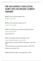 Nur 5461 Module 4 Quiz Actual&NewLine;Script With 100 Percent Correct&NewLine;Answers&NewLine;