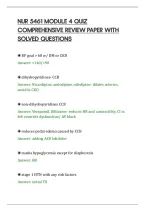 Nur 5461 Module 4 Quiz&NewLine;Comprehensive Review Paper With&NewLine;Solved Questions&NewLine;