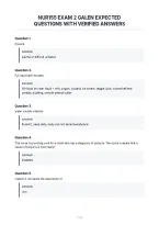 Nur155 Exam 2 Galen Expected&NewLine;Questions With Verified Answers