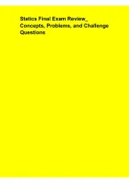 Statics Final Exam Review &vert; Concepts&comma; Problems & Challenge Questions
