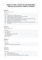 Nurs 171 Unit 1 Latest Actual Exam With&NewLine;Verified Questions & Correct Answers