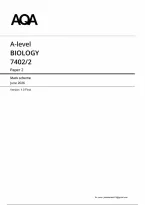 AQA A Level Biology Paper 2 Mark Scheme 2026