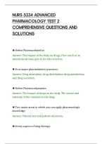 Nurs 5334 Advanced&NewLine;Pharmacology Test 2&NewLine;Comprehensive Questions And&NewLine;Solutions