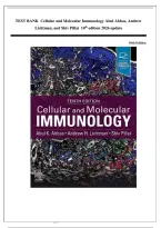  Cellular and Molecular Immunology 10th Edition &lpar;Abbas&comma; Lichtman & Pillai&rpar; Test Bank &ndash; Questions and Answers&comma; 2026 Update