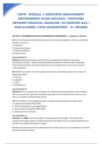 Cdfm - Module 1&colon; Resource Management Environment Exam 2026&sol;2027 &vert; Certified Defense Financial Manager &vert; 80 Verified Q&A &vert; Ngn-Aligned &vert; Pass Guaranteed &ndash; A&plus; Graded