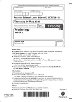 2026 GCSE EDEXCEL Psychology Paper 1 & Paper 2