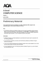 AQA A Level Computer Science Paper 1 2026